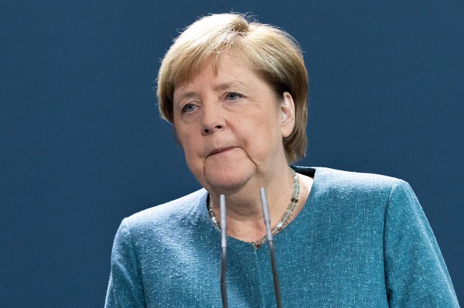 Angela Merkel, durante la comparecencia. EFE