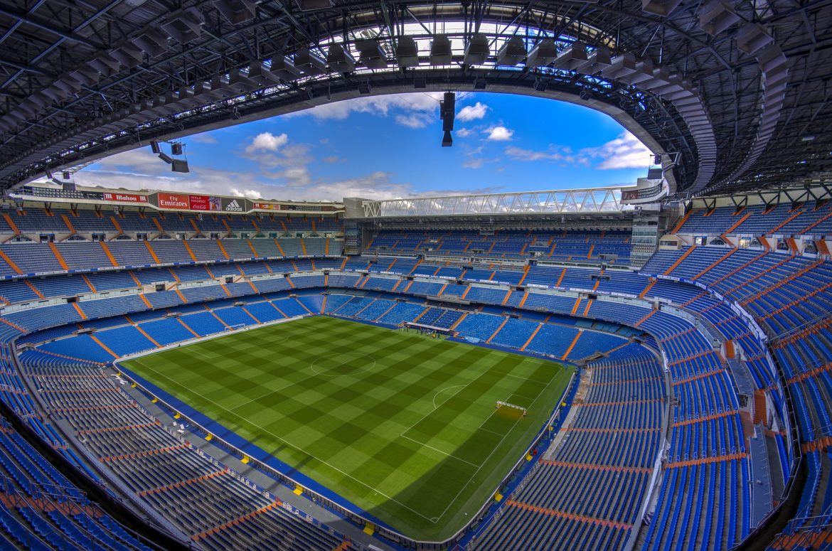 El estadio del Real Madrid, Santiago Bernabéu, visto desde arriba